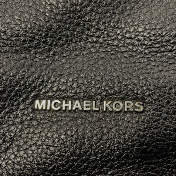 Michael Kors Black Leather Bag with Silver Hardware - Picture 2 of 9